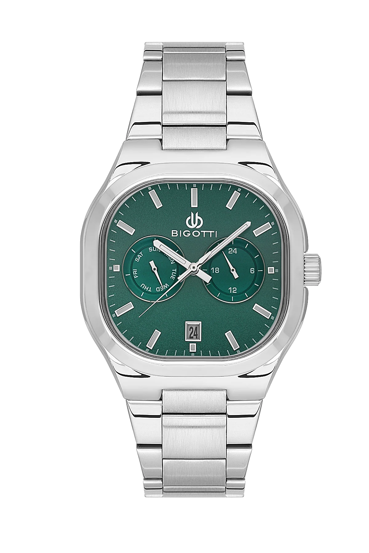 BIGOTTI AUTOMATIC WATCH WITH GREEN DAIL FOR MEN